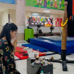 On the auspicious occasion of Dussehra, we perform a puja for our Mallakhamb pole. We teach our students to respect the equipment as a sacred tool for their growth and strength.