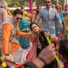 A Delhi Mehendi is all about high-energy dancing. This shot captures the bride and her brother having an absolute blast on the dance floor, a perfect example of the fun, candid moments I love to document.
