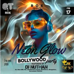 A Neon Glow Bollywood party at QT Club. We provide free neon props to make sure everyone is part of the glowing experience. It's a feast for the eyes and ears.