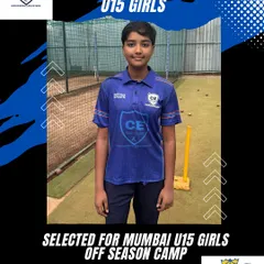 We are proud to announce that our athlete Gagana Mullakala has also been selected for the Mumbai U15 Girls off-season camp. A fantastic achievement for her and the academy.