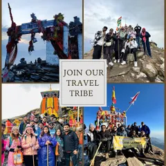 Join our travel tribe and explore the majestic peaks of Chopta, Tungnath, and Chandrashila. This collage shows the happy faces of our community.