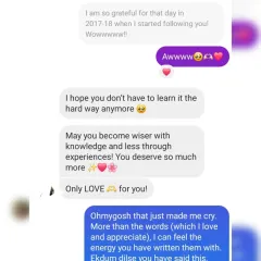 "More than the words...I can feel the energy you have written them with." This is the work. It's not just talk, it's an energetic shift that you can feel deep inside. Ekdum dil se.