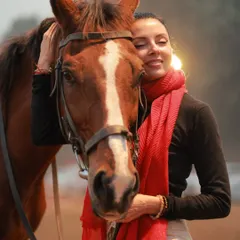 The connection you form with our horses is a core part of the experience. This moment captures the quiet, gentle bond that develops between rider and horse, a feeling of trust and friendship.