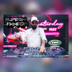 On the decks at TAP Andheri for one of my resident Saturday nights. I use a professional Pioneer DJ console to make sure every beat hits perfectly and the sound is always top-notch.