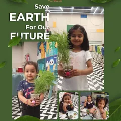 Our little eco-warriors celebrating Earth Day. They got hands-on with planting their own "buddy" and learned about taking care of our planet.