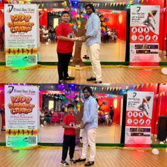 Two more students from our second batch receiving their return gifts. It's our small way of saying thank you for their wonderful energy and participation.