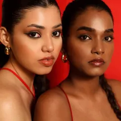 A powerful editorial shot celebrating beauty in all its shades. I created two distinct but complementary looks that are strong, fierce, and beautiful.