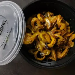 We also offer simple, everyday vegetables like this homemade Karele ki Sabji (bitter gourd stir-fry). It’s a healthy and tasty dish that reminds you of a meal cooked by your mother.