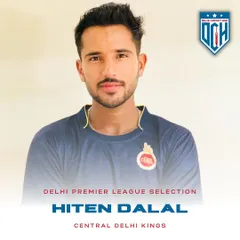 Proud to announce that our seasoned batsman Hiten Dalal was selected for the Central Delhi Kings in the Delhi Premier League.