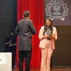 A candid moment of pure joy while interacting with Chef Sanjeev Kapoor on stage. Getting to hear the stories behind his culinary genius was a huge fan moment for me.