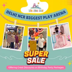Super Sale Alert! We are Delhi NCR's biggest play arena and we love offering great discounts on our birthday party packages. Keep an eye out for our next amazing offer!