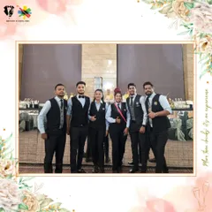 Our sharp-looking team of mixologists ready for service. Dressed in smart vests and trousers, they project the professionalism and style that defines our brand at every wedding and corporate event.