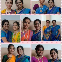 A collage celebrating the success of my students in their university-certified Bharatanatyam exams. Each smile represents so much hard work.