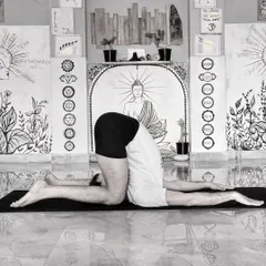 This is Karnapidasana, or Ear Pressure Pose, an advanced inversion that calms the nervous system. Nishant Sir shows the deep forward fold and spinal flexion required for this introspective asana.