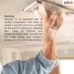 Our team carefully sands every surface to eliminate imperfections and create a smooth, even base. This critical step in our crack proof wall treatment ensures the waterproofing coat and paint bond perfectly.