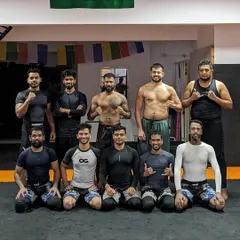 The competition team getting ready for the season. This is the core group that puts in the extra hours, sharpening their skills for upcoming BJJ, K1, and MMA fights.