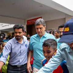 The legendary Prakash Padukone interacts with an aspiring young player at the PSB Open Junior Tournament. Our events provide unique opportunities for participants to meet their idols, creating unforgettable and inspiring moments.