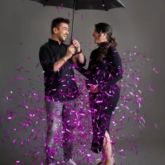 Let's celebrate your new beginning with a splash of fun. I love collaborating with couples on creative concepts for their maternity shoots. This confetti reveal under an umbrella brought so much energy and excitement to the studio, resulting in a unique and playful portrait that perfectly captures their happiness.