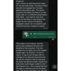 Here you can see the real-time conversation. She reached out to me, feeling torn and looking for support. My role is to listen and provide a safe space to explore her options.
