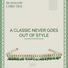 A classic beaded belt with green hanging beads. This image shows how a simple, elegant belt can be a timeless addition to your wardrobe, suitable for both ethnic and western outfits.