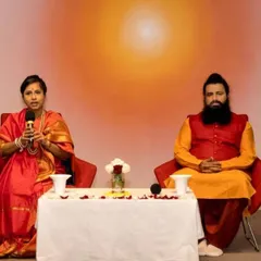 Maa Aditiji addresses the attendees during our Siddha Healing and Meditation event in Sydney, Australia. These discourses are central to our programs, offering profound wisdom and practical guidance.