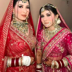 Sisters before misters! A heartwarming shot of two beautiful sister brides, both glammed up by me for their special day.