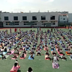 Hundreds of students participate in our International Yoga Day celebration, demonstrating their commitment to a healthy and balanced lifestyle.