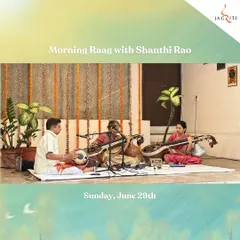 A performance from our "Morning Raag" series, featuring Vidushi Shanthi Rao on the veena. These concerts offer a serene start to the day with beautiful morning ragas.
