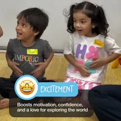 Excitement boosts motivation, confidence, and a love for exploring the world. The pure joy on these children's faces shows how our activities spark genuine enthusiasm for learning.
