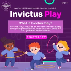 Here is some information about our Invictus Play program. We focus on building a rich movement vocabulary and essential interpersonal skills in a fun, gamified environment for kids aged 7-13.