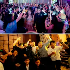 The grand entrance and the after-party. We plan for every moment, from the couple's stunning entry with sparklers to the high-energy celebration with friends that follows.
