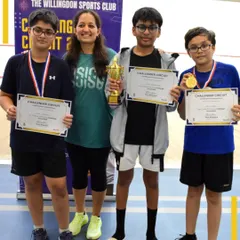 A group of determined young athletes celebrating their victories at the Challenger Circuit. It is inspiring to see their sportsmanship and passion for the game.