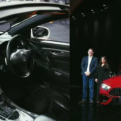 A mix of product and people. I captured the refined interior of the Mercedes-AMG and the key people behind the brand, showing both the machine and the human element of a successful launch event.
