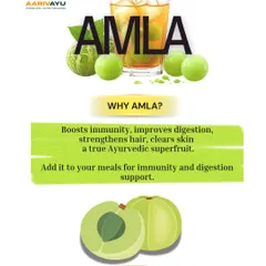 Why Amla? This superfruit is packed with Vitamin C and antioxidants. Add it to your meals for powerful immunity and digestion support.