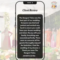 "The Sangeet Tales was the best part of our wedding... I had the wedding of my dreams." Reading words like this is what makes our work so rewarding. We are committed to making your dream wedding a reality.