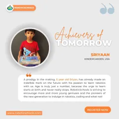 Meet 5-year-old Sriyaan, one of my kindergarten achievers from the USA. His passion for learning robotics at such a young age is truly inspiring and a reminder that the urge to learn starts early.