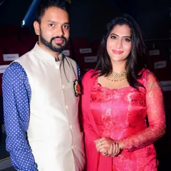 With actress Neha Saxena at an event. My work and life often involve interacting with individuals from diverse professional backgrounds, including the arts and entertainment industry.