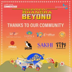 This "Basement Bhangra Beyond" graphic thanks our community partners like SAYA, Sakhi, and DRUM. My events are always a collaboration, built on mutual support with organizations doing critical work in the South Asian and allied communities.