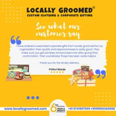 A testimonial from Prithvi Shinde, who praises our good quality, responsiveness, and helpful coordination. The review emphasizes our process of providing samples for approval before proceeding with the final order.