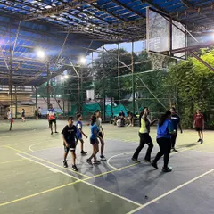 Here you can see a mix of our boys and girls during a practice game. The spacious court allows for full-game simulations, helping players develop strategic thinking.