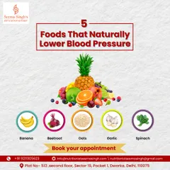 Nature provides powerful medicine for lowering blood pressure. Foods like bananas, beetroot, oats, garlic, and spinach are excellent for heart health. I create diet plans that incorporate these everyday superfoods to help you manage hypertension naturally.
