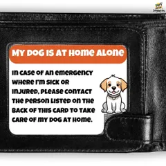 This is a simple but powerful idea for any pet parent. Having an emergency card in your wallet ensures that someone can care for your dog if you're ever in an accident. Their safety is always a priority.