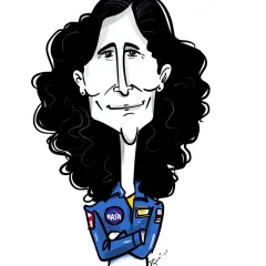 My caricature of astronaut Sunita Williams. I wanted to capture her inspiring presence and her connection to NASA with this colorful portrait.
