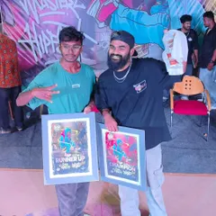Sharing the stage with the champion. It's all about respect and community, pushing each other to be better dancers.