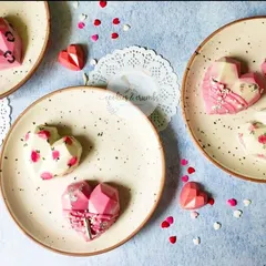 My geometric smashable chocolate hearts, or "heartsicles." These were part of my Valentine's collection and can be filled with messages or small treats.