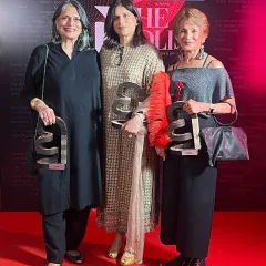 My mother, Sunita Kohli, with fellow designers at the D/List 2025 awards night. These moments of community and shared passion are what make our work so rewarding.