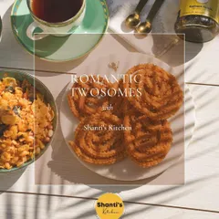 Another look at my 'Romantic Twosomes' concept. The pairing of my savory snacks with a simple cup of tea creates a perfect, comforting moment in your day.