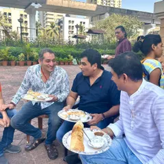 Happy guests enjoying a delicious brunch at a Republic Day society event. It's always a pleasure to see people connecting and enjoying the food I prepare.