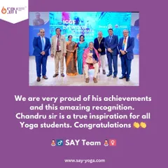 Chandru Sir is a true inspiration for all yoga students. This recognition from Rotary International is a wonderful acknowledgment of his passion and expertise. Congratulations!