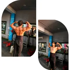 A collage showing both front and back poses. Body sculpting is an art, and I provide posing tips to help you display the muscles you've worked so hard to build.